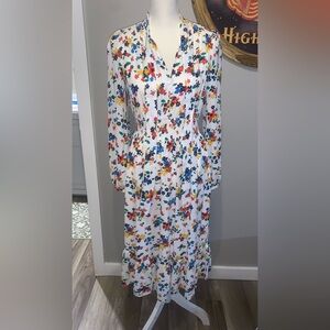 Kate Spade Sailing floral smocked dress new size xsmall